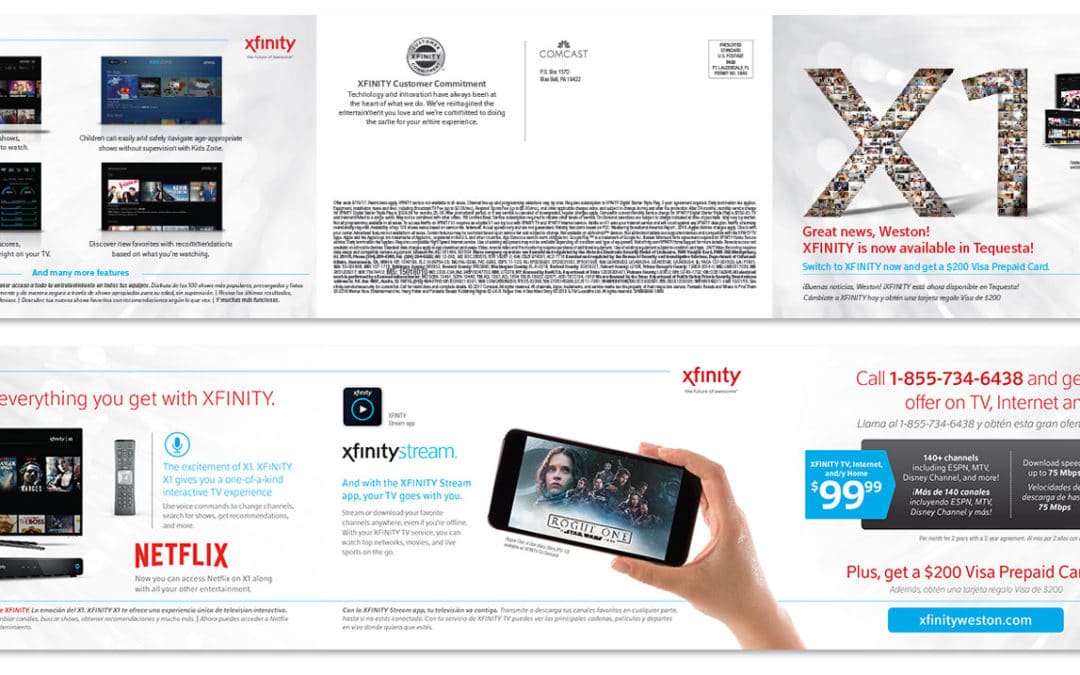Comcast Xfinity Direct Mail Campaign