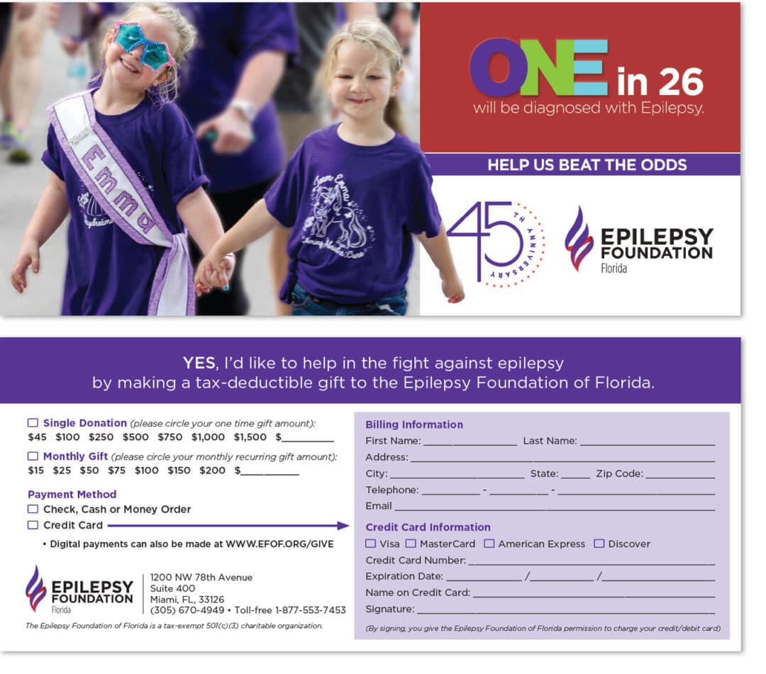 Epilepsy Foundation Pledge Card ZoomIQ