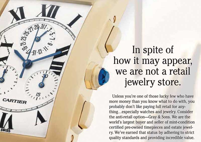 Gray & Sons Jewelers Print Ad