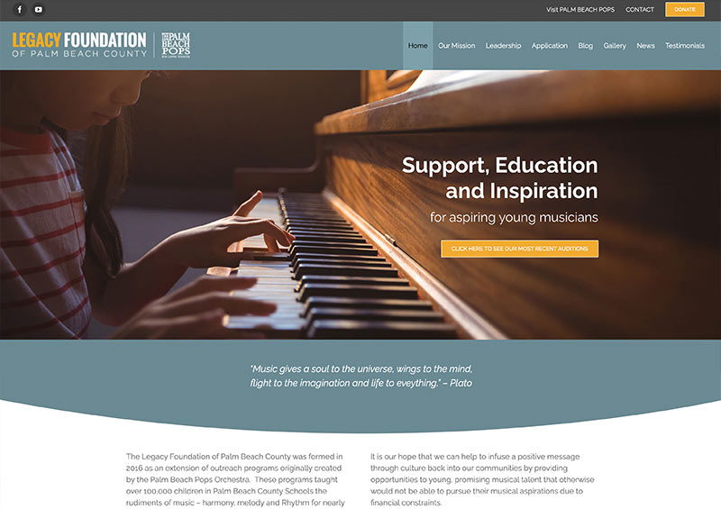 Legacy Foundation of Palm Beach County Website
